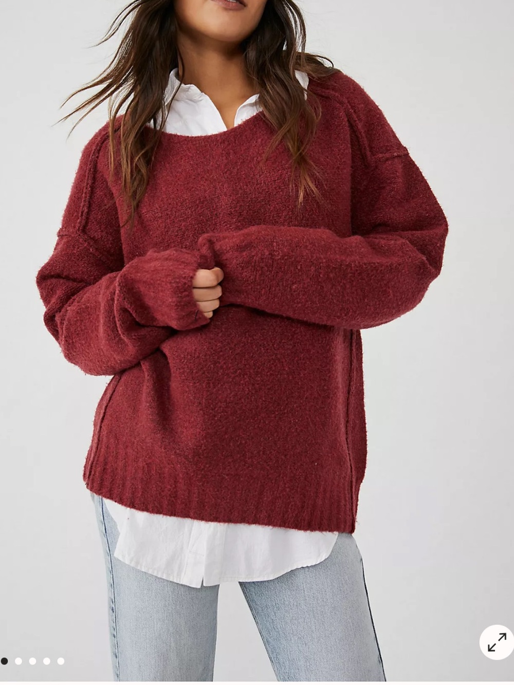 Free People Eastwood Knit Pullover Sweater XS